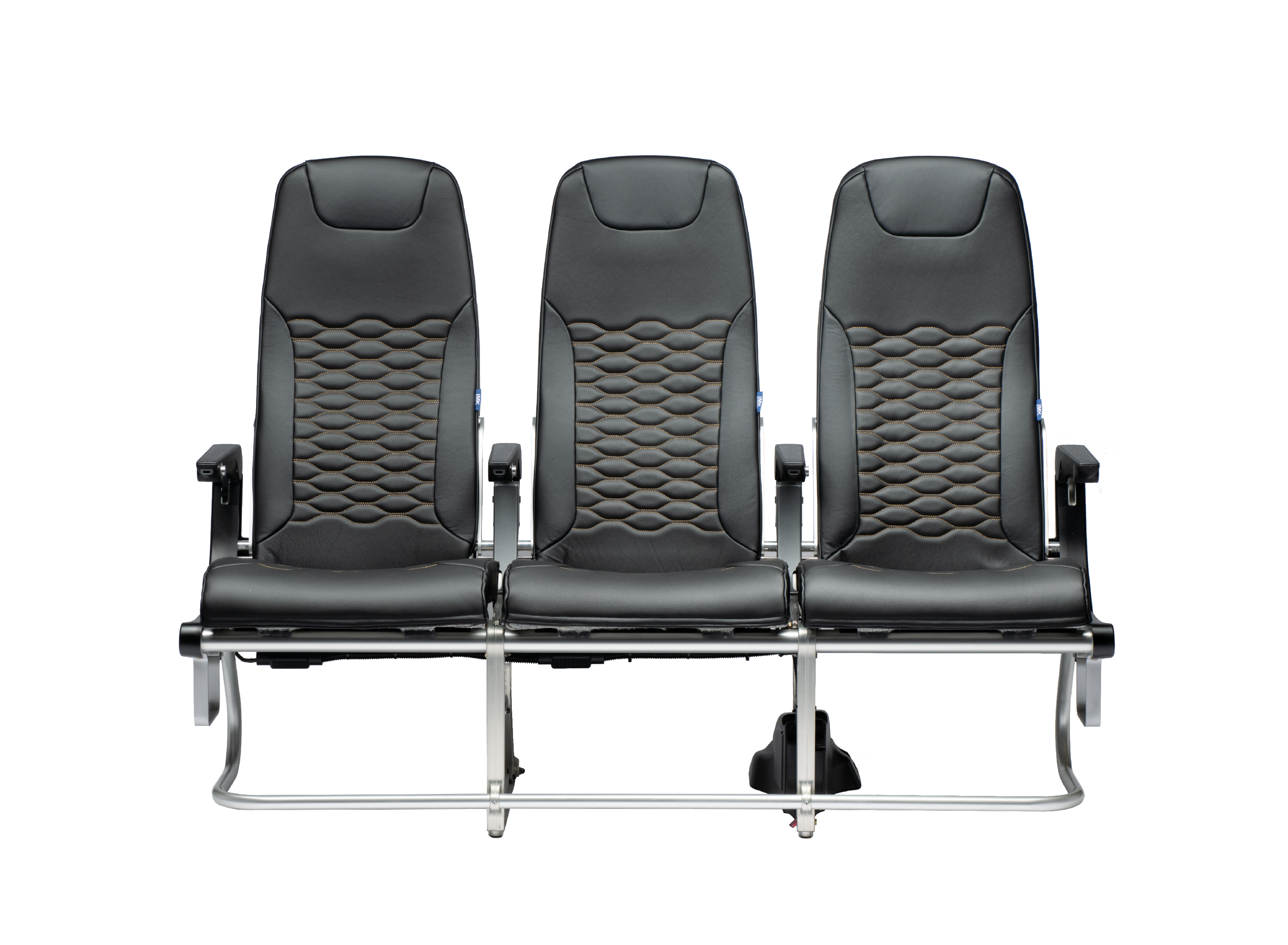 Hawk Aircraft Seating front view with honeycomb stitching