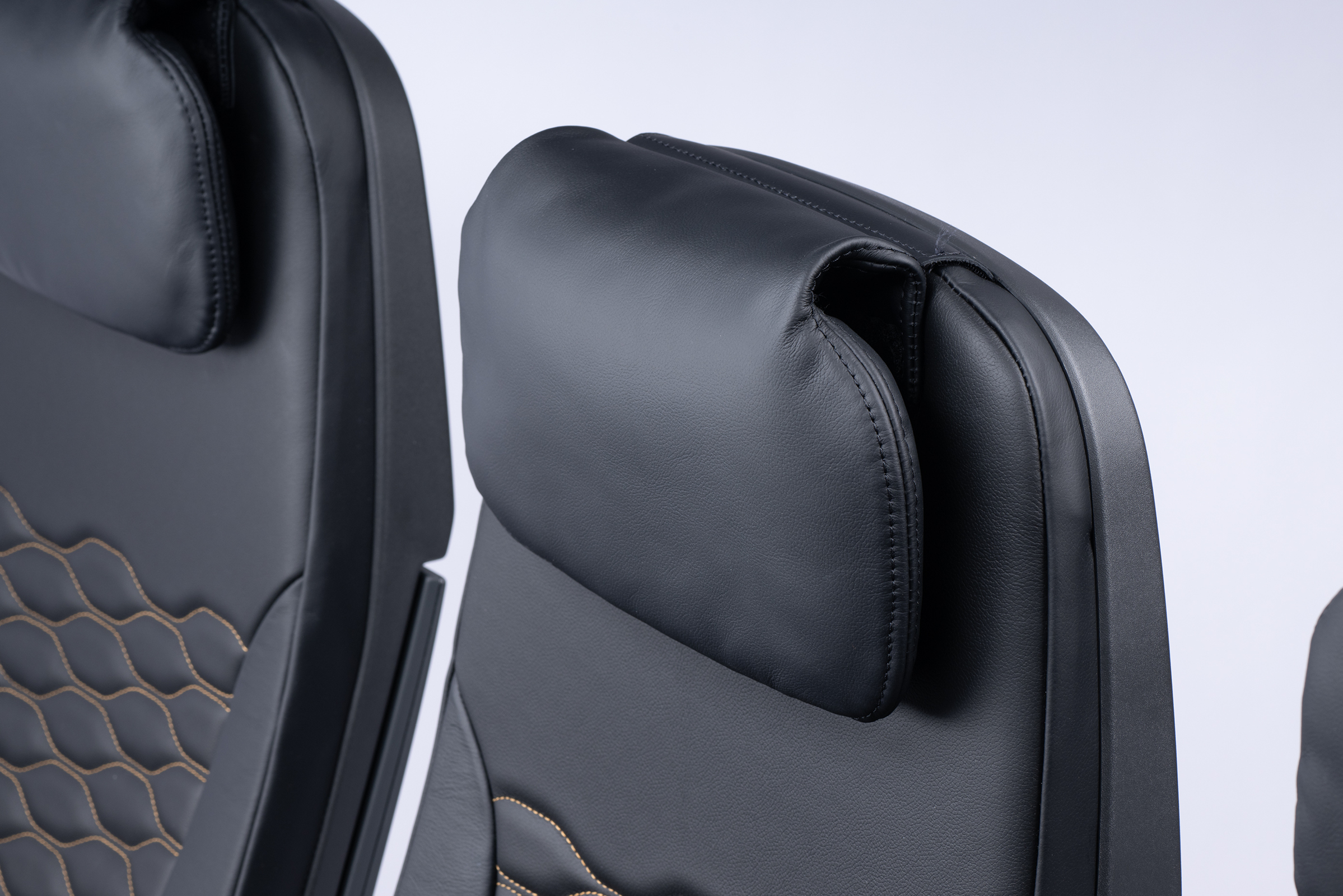 Hawk aircraft seat with ENS fixed head rest or 4 way adjustable head rest