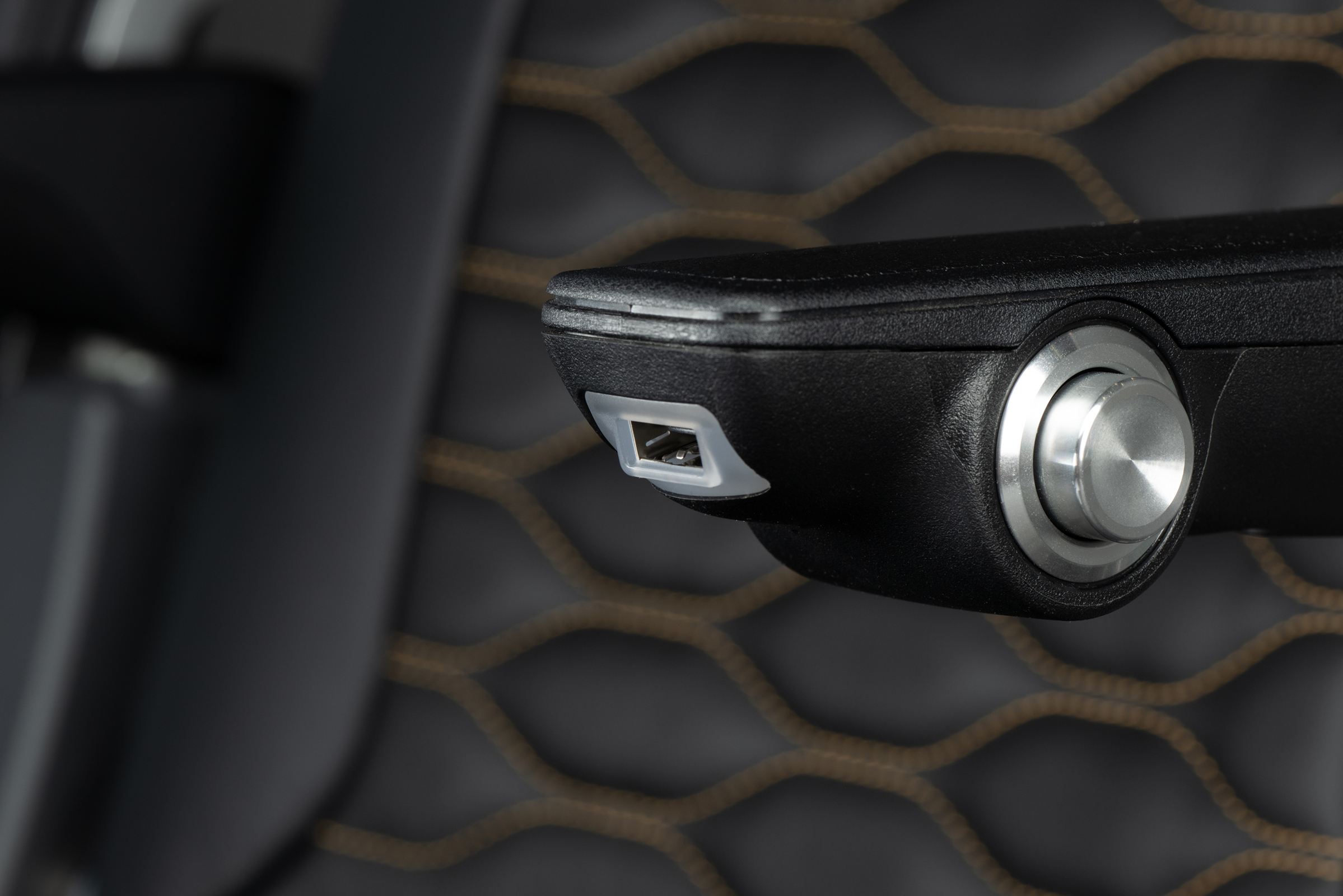 Hawk Mirus Aircraft Seating showing armrest with lightweight materials