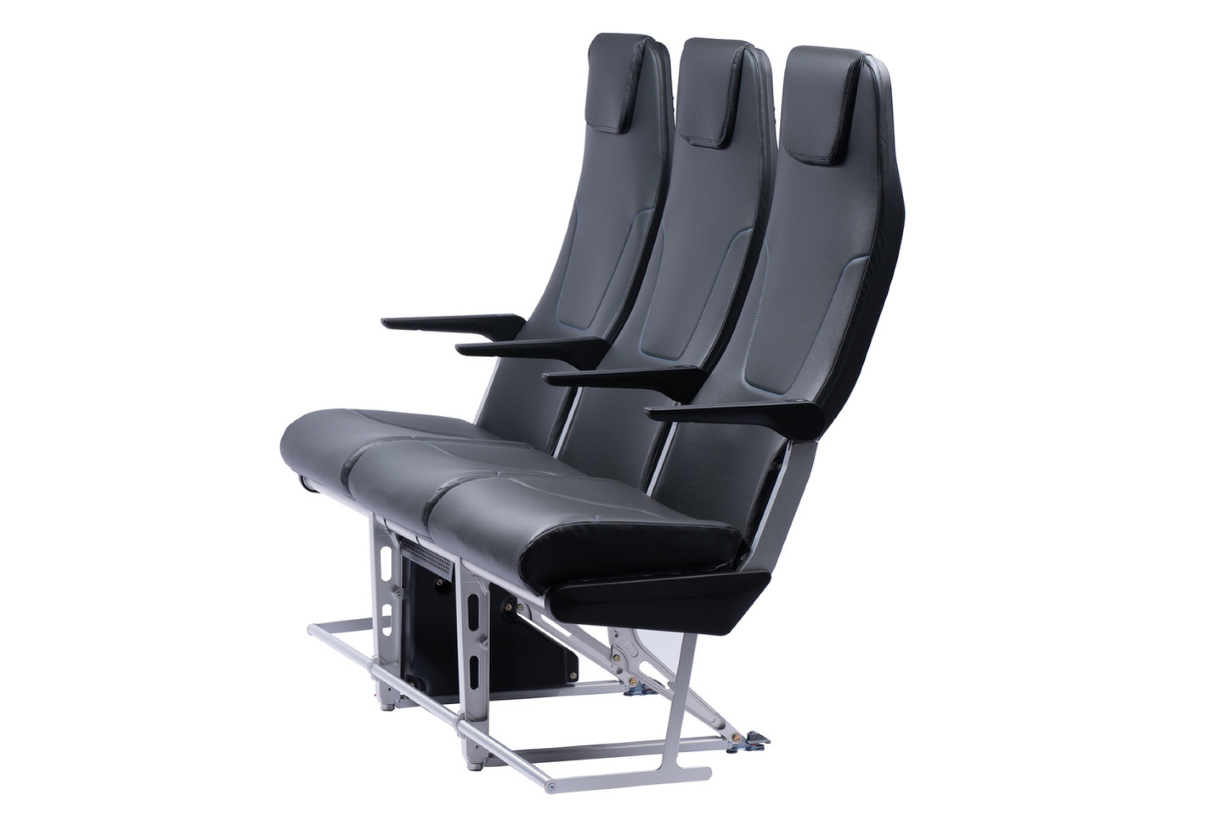 Kestrel aircraft seat angled view with integrated headrest